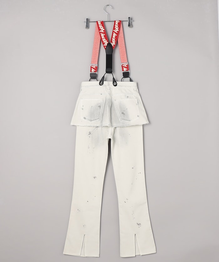 PAINT DENIM 2P SUSPENDER PANTS OFF