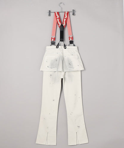 PAINT DENIM 2P SUSPENDER PANTS OFF