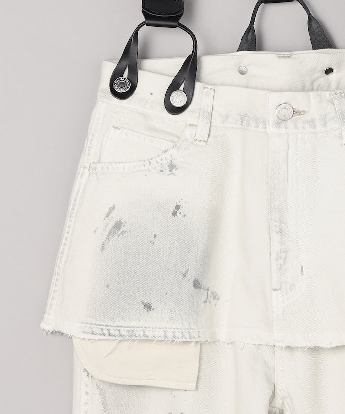 PAINT DENIM 2P SUSPENDER PANTS OFF