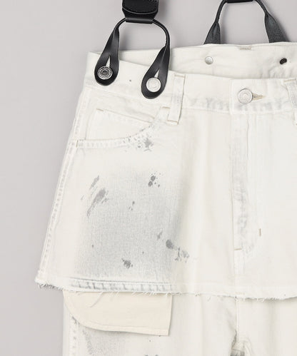 PAINT DENIM 2P SUSPENDER PANTS OFF