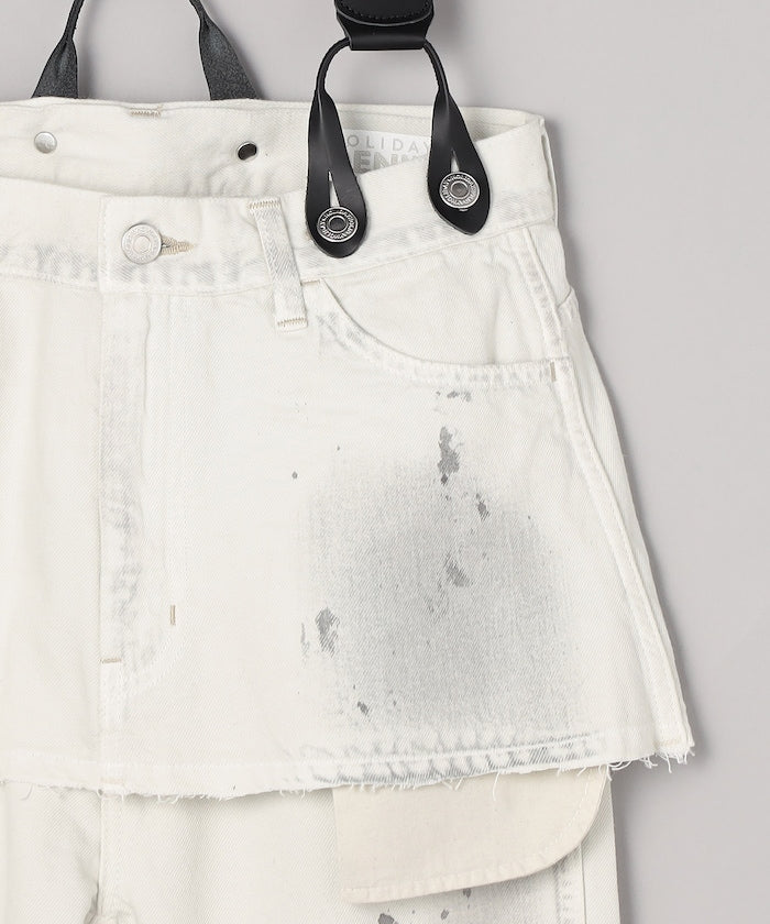 PAINT DENIM 2P SUSPENDER PANTS OFF