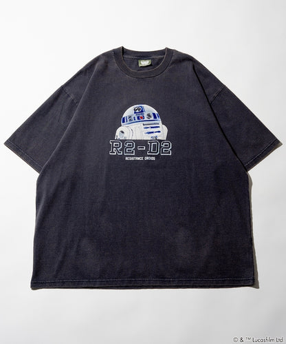 STARWARS/星球大戰 R2-D2 絨面印花 短袖T恤/半袖