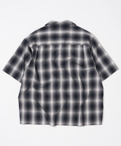 NEW LOOSE FIT OMBRE CHECK SHIRT 短袖