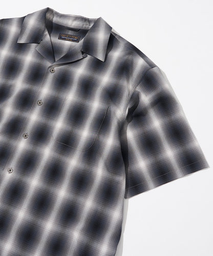 NEW LOOSE FIT OMBRE CHECK SHIRT 短袖