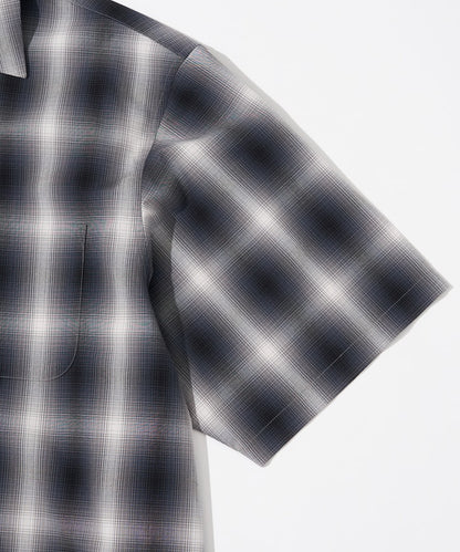 NEW LOOSE FIT OMBRE CHECK SHIRT 短袖