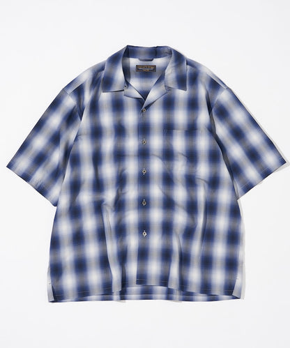 NEW LOOSE FIT OMBRE CHECK SHIRT 短袖