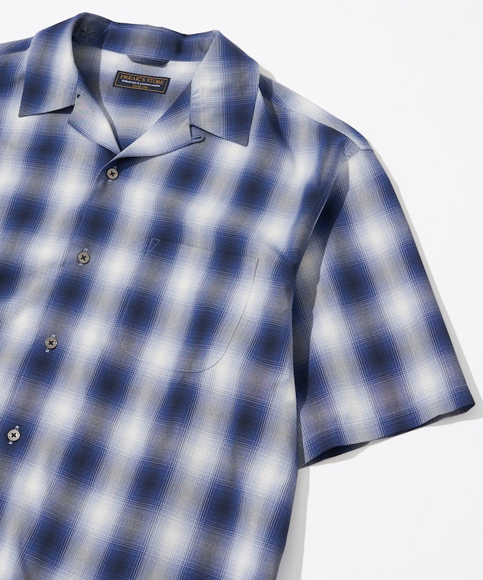 NEW LOOSE FIT OMBRE CHECK SHIRT 短袖