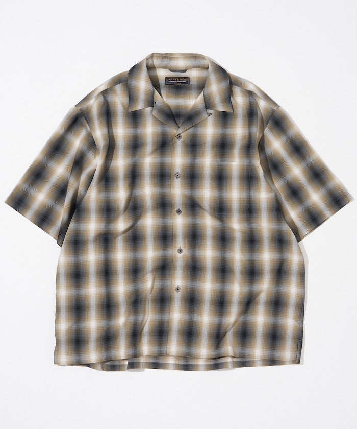 NEW LOOSE FIT OMBRE CHECK SHIRT 短袖