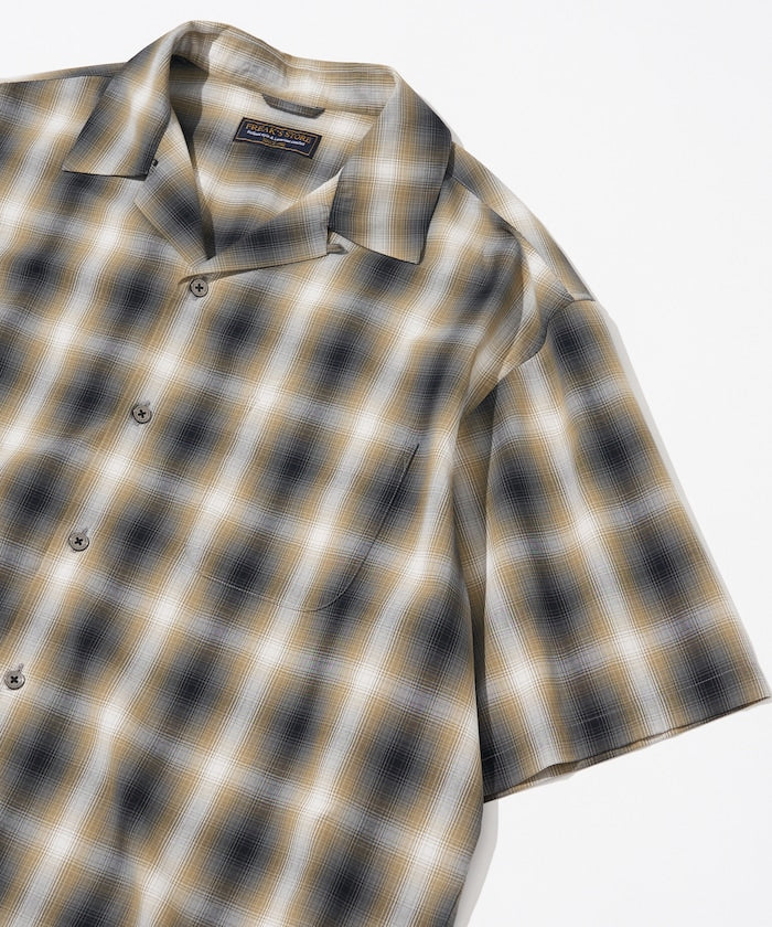 NEW LOOSE FIT OMBRE CHECK SHIRT 短袖