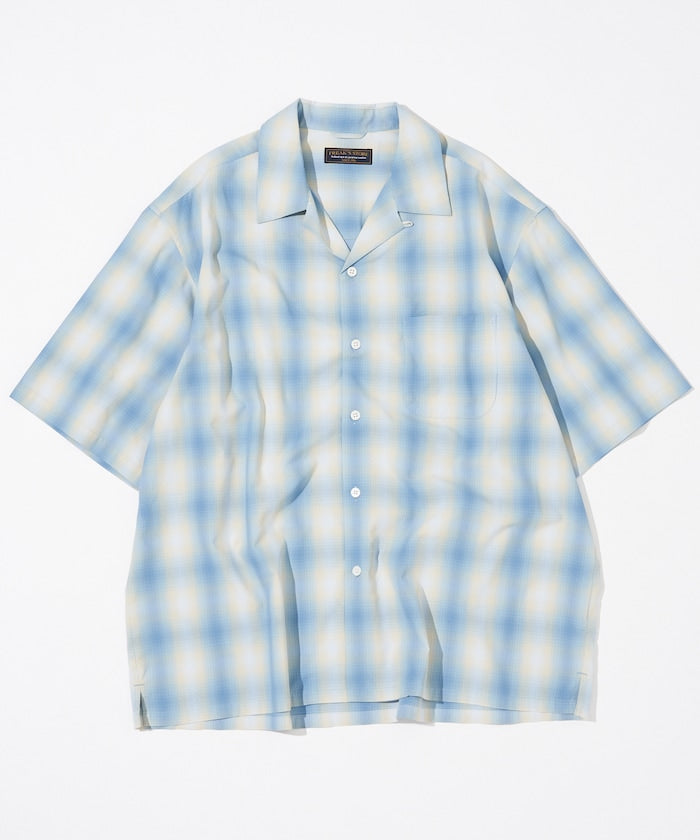 NEW LOOSE FIT OMBRE CHECK SHIRT 短袖