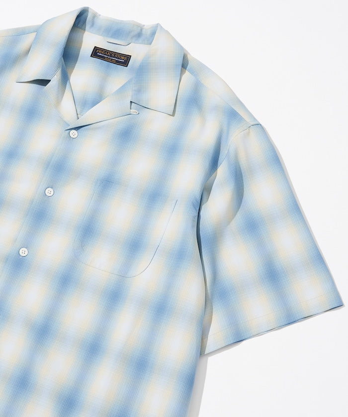 NEW LOOSE FIT OMBRE CHECK SHIRT 短袖