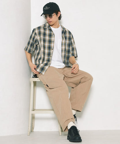 NEW LOOSE FIT OMBRE CHECK SHIRT 短袖