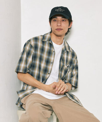 NEW LOOSE FIT OMBRE CHECK SHIRT 短袖