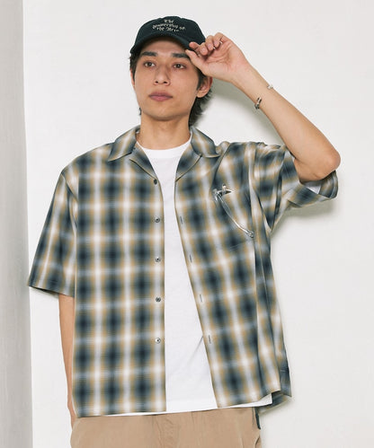 NEW LOOSE FIT OMBRE CHECK SHIRT 短袖