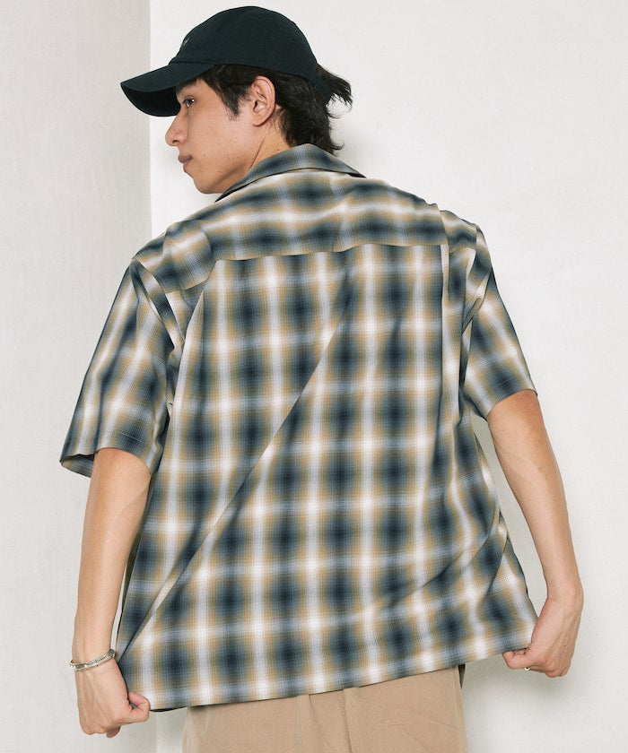 NEW LOOSE FIT OMBRE CHECK SHIRT 短袖