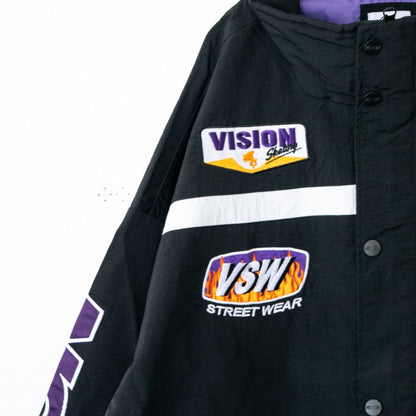 VISION STREET WEAR 尼龍摩托夾克 黑色 (CT7040BK)