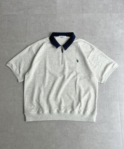 【U.S. POLO ASSN.】裡毛半袖半拉鍊