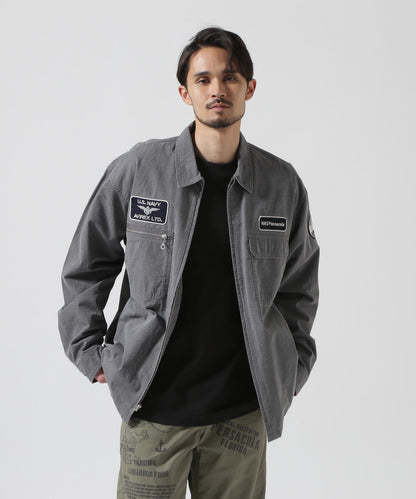《直營店限定》PIGMENT ZIP UP JACKET / 顏料拉鍊夾克 / AVIREX / 阿維雷克斯