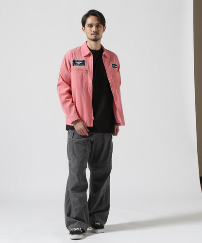 《直營店限定》PIGMENT ZIP UP JACKET / 顏料拉鍊夾克 / AVIREX / 阿維雷克斯