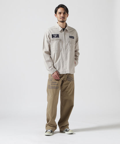 《直營店限定》PIGMENT ZIP UP JACKET / 顏料拉鍊夾克 / AVIREX / 阿維雷克斯