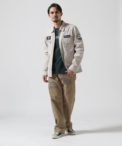 《直營店限定》PIGMENT ZIP UP JACKET / 顏料拉鍊夾克 / AVIREX / 阿維雷克斯