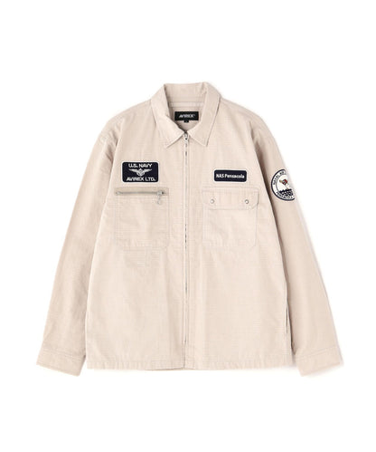 《直營店限定》PIGMENT ZIP UP JACKET / 顏料拉鍊夾克 / AVIREX / 阿維雷克斯