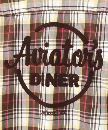L/S CHECK WORK SHIRT Aviators Diner / 長袖格子工作襯衫 飛行員餐廳