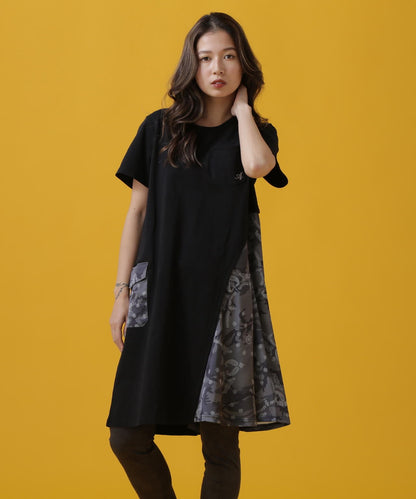 CAMO×BANDANA PRINT ONEPIECE/ 迷彩×頭巾印花連衣裙