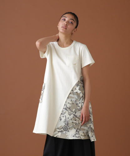 CAMO×BANDANA PRINT ONEPIECE/ 迷彩×頭巾印花連衣裙