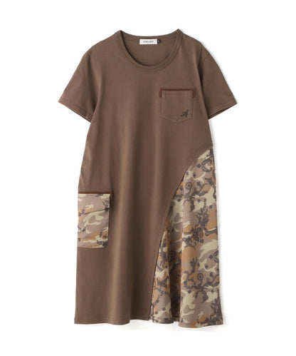 CAMO×BANDANA PRINT ONEPIECE/ 迷彩×頭巾印花連衣裙
