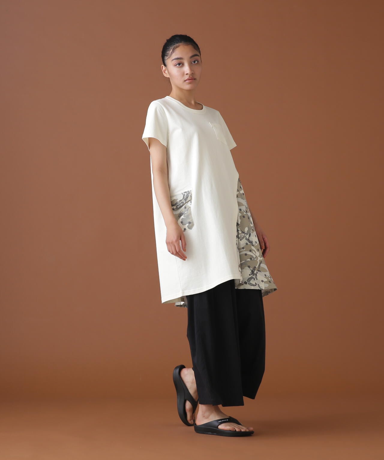 CAMO×BANDANA PRINT ONEPIECE/ 迷彩×頭巾印花連衣裙
