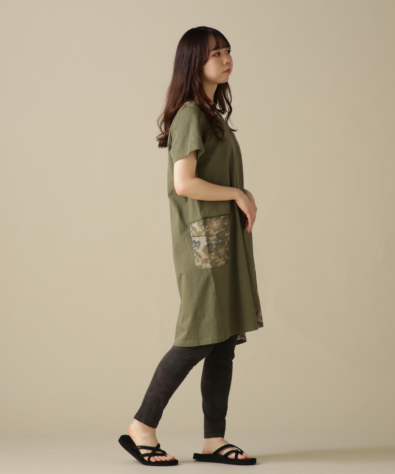 CAMO×BANDANA PRINT ONEPIECE/ 迷彩×頭巾印花連衣裙