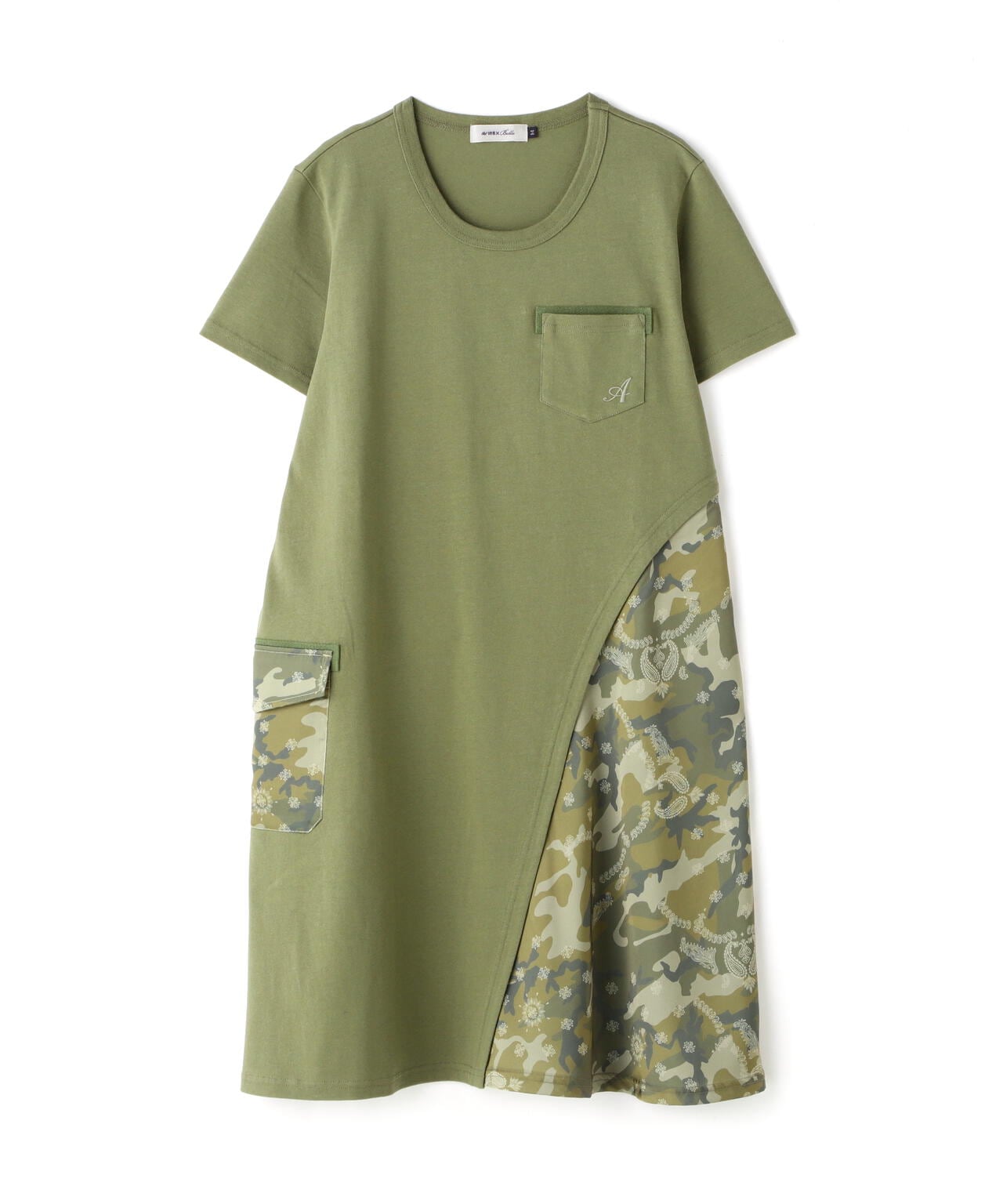 CAMO×BANDANA PRINT ONEPIECE/ 迷彩×頭巾印花連衣裙