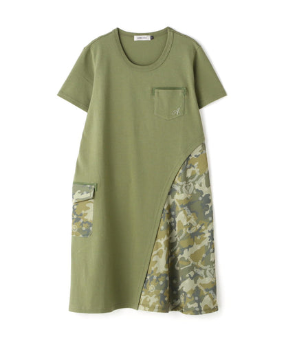 CAMO×BANDANA PRINT ONEPIECE/ 迷彩×頭巾印花連衣裙
