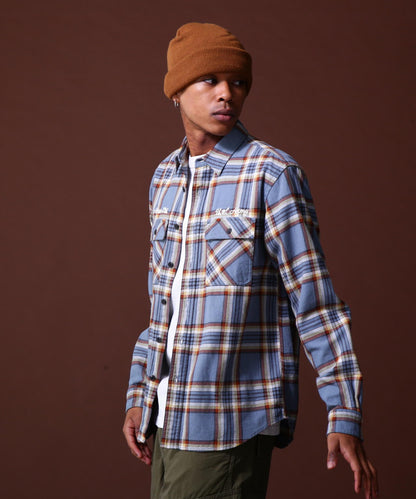 《COLLECTION》COTTON CHECK EMBROIDERY SHIRT