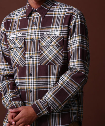 《COLLECTION》COTTON CHECK EMBROIDERY SHIRT