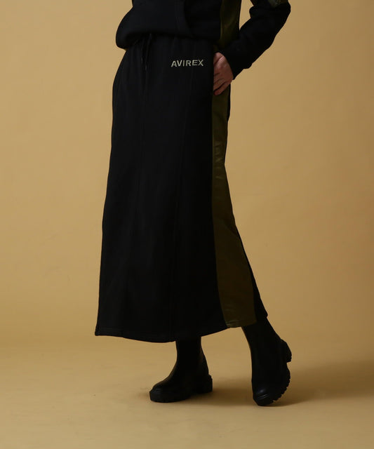 《&DEPOT限定》衛衣拼接長裙/ SWEAT COMBI LONG SKIRT