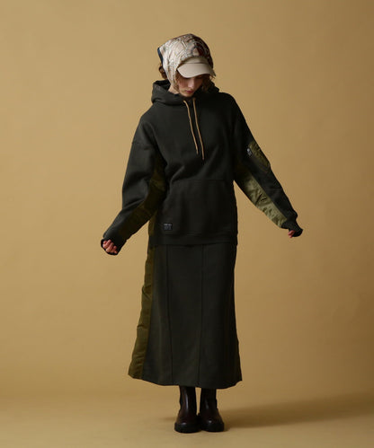 《&DEPOT限定》衛衣拼接長裙/ SWEAT COMBI LONG SKIRT