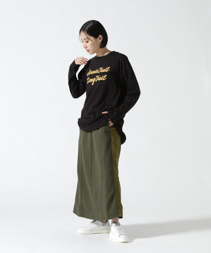 《&DEPOT限定》衛衣拼接長裙/ SWEAT COMBI LONG SKIRT