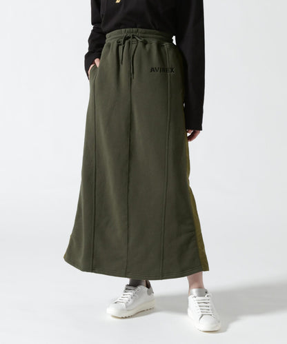 《&DEPOT限定》衛衣拼接長裙/ SWEAT COMBI LONG SKIRT