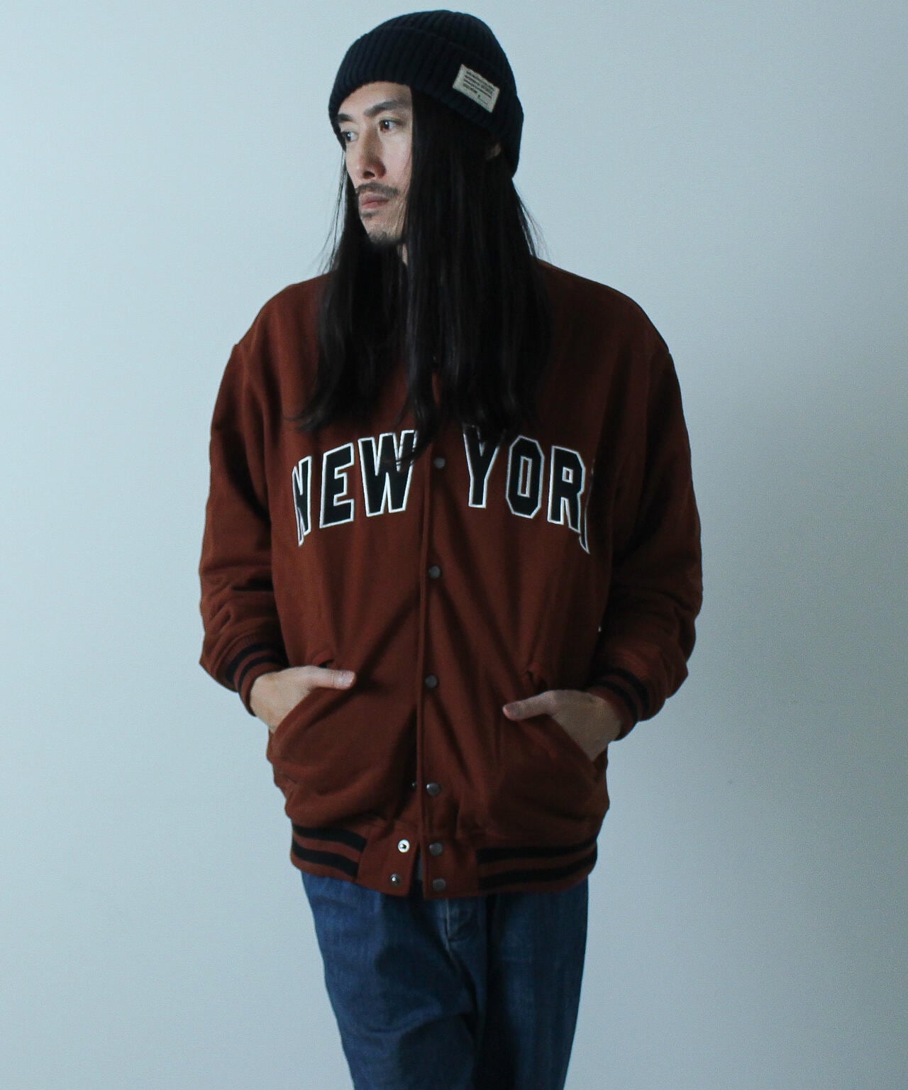 【＆DEPOT限定】SWEAT STADIUM JACKET 'AVIREX NYC' / 棉質體育場夾克 'AVIREX NYC' / スウェット スタジアム ジャケット