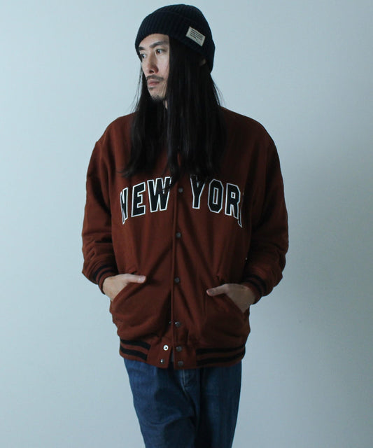 【＆DEPOT限定】SWEAT STADIUM JACKET 'AVIREX NYC' / 棉質體育場夾克 'AVIREX NYC' / スウェット スタジアム ジャケット
