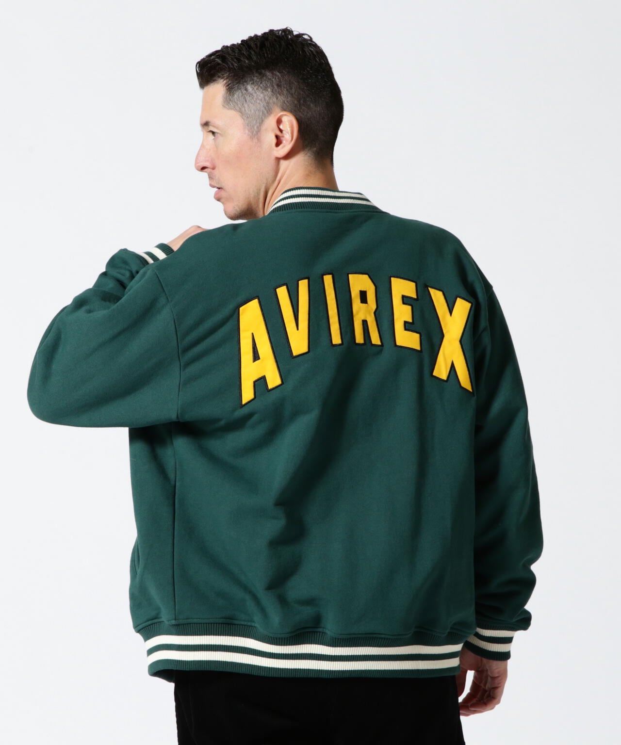 【＆DEPOT限定】SWEAT STADIUM JACKET 'AVIREX NYC' / 棉質體育場夾克 'AVIREX NYC' / スウェット スタジアム ジャケット
