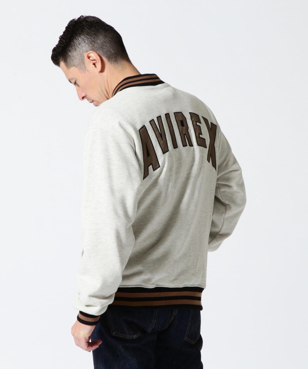 【＆DEPOT限定】SWEAT STADIUM JACKET 'AVIREX NYC' / 棉質體育場夾克 'AVIREX NYC' / スウェット スタジアム ジャケット