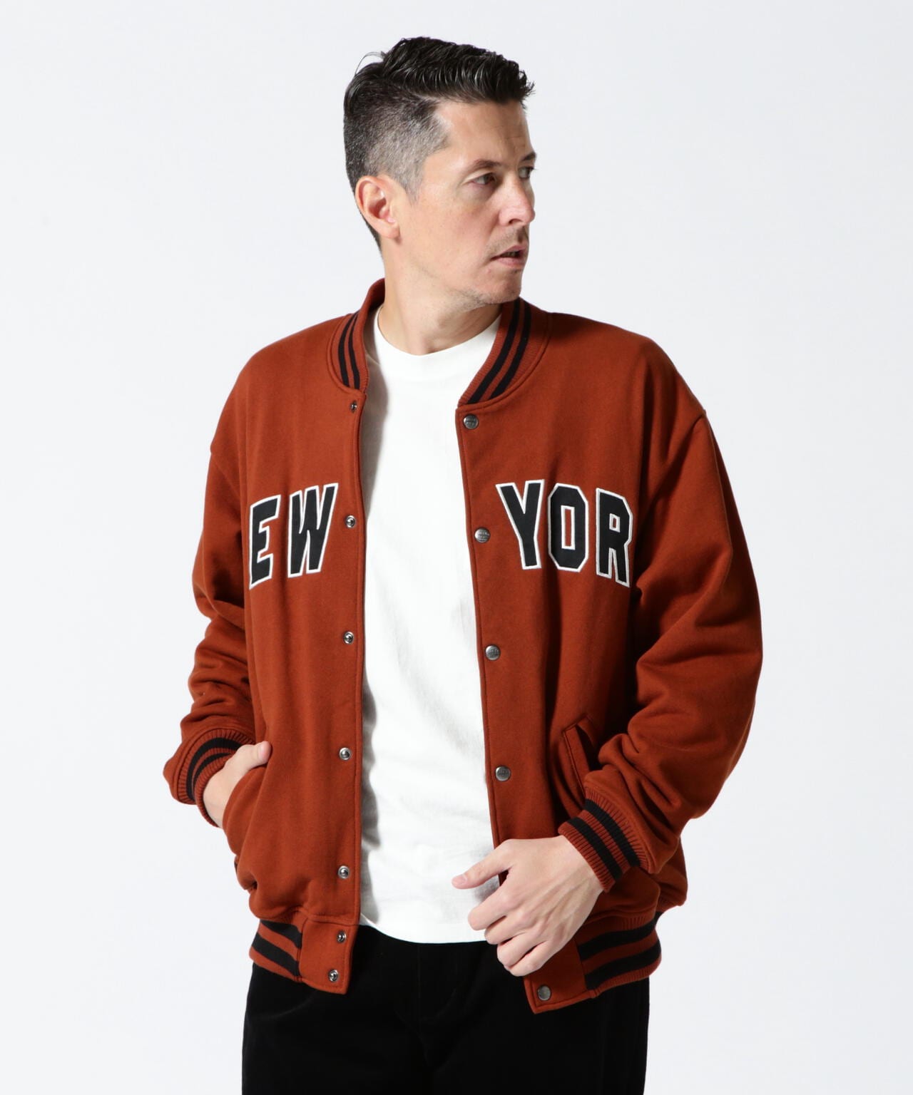 【＆DEPOT限定】SWEAT STADIUM JACKET 'AVIREX NYC' / 棉質體育場夾克 'AVIREX NYC' / スウェット スタジアム ジャケット