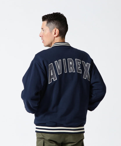 【＆DEPOT限定】SWEAT STADIUM JACKET 'AVIREX NYC' / 棉質體育場夾克 'AVIREX NYC' / スウェット スタジアム ジャケット
