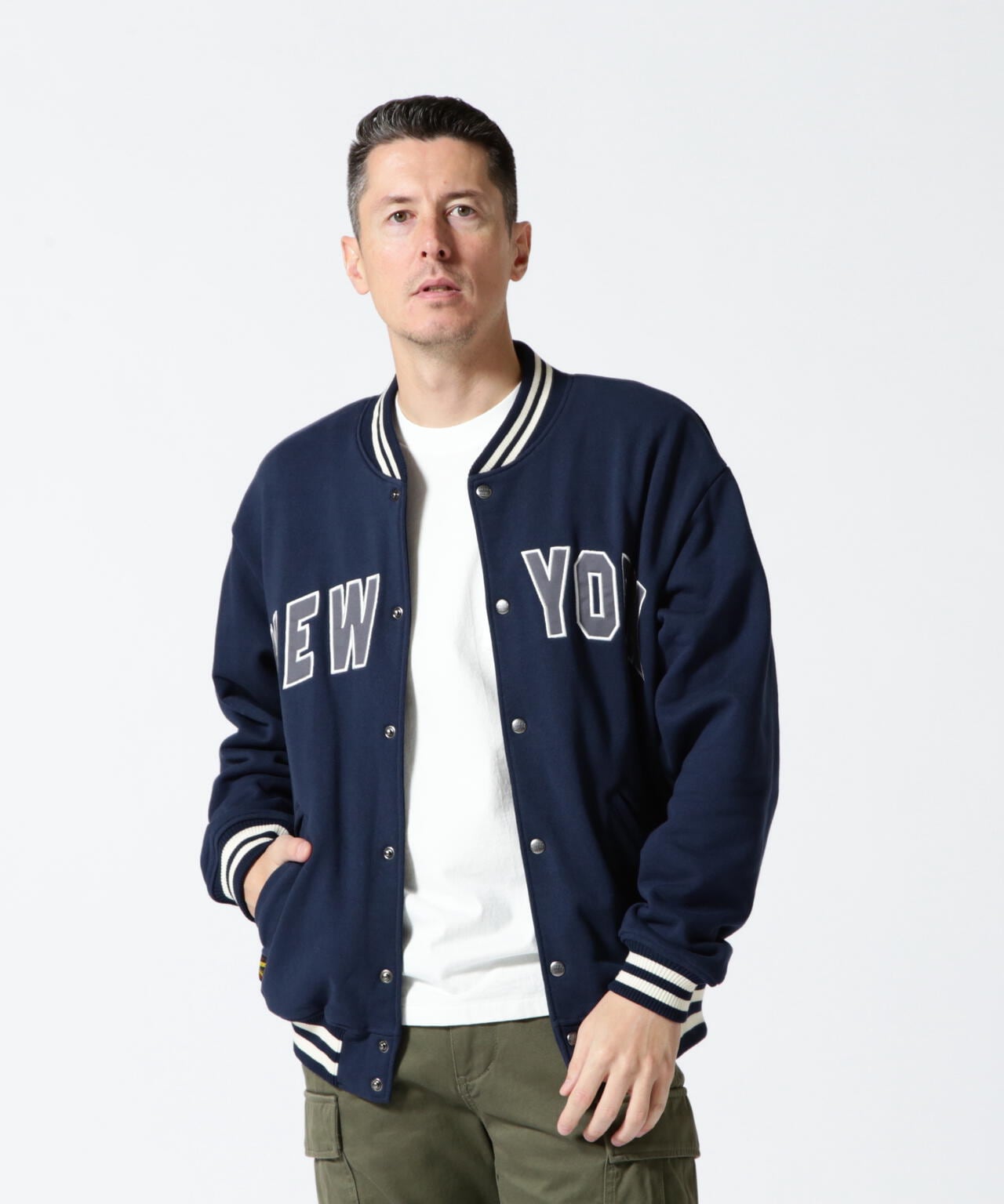 【＆DEPOT限定】SWEAT STADIUM JACKET 'AVIREX NYC' / 棉質體育場夾克 'AVIREX NYC' / スウェット スタジアム ジャケット