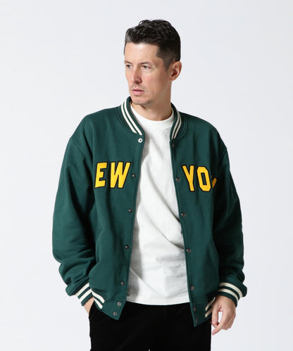 【＆DEPOT限定】SWEAT STADIUM JACKET 'AVIREX NYC' / 棉質體育場夾克 'AVIREX NYC' / スウェット スタジアム ジャケット