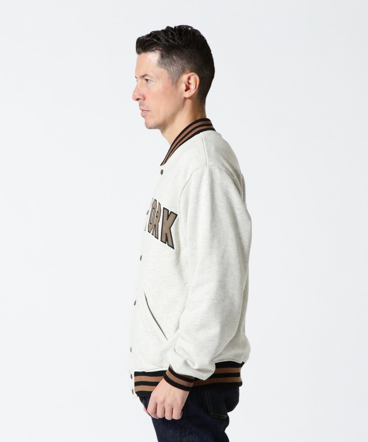 【＆DEPOT限定】SWEAT STADIUM JACKET 'AVIREX NYC' / 棉質體育場夾克 'AVIREX NYC' / スウェット スタジアム ジャケット