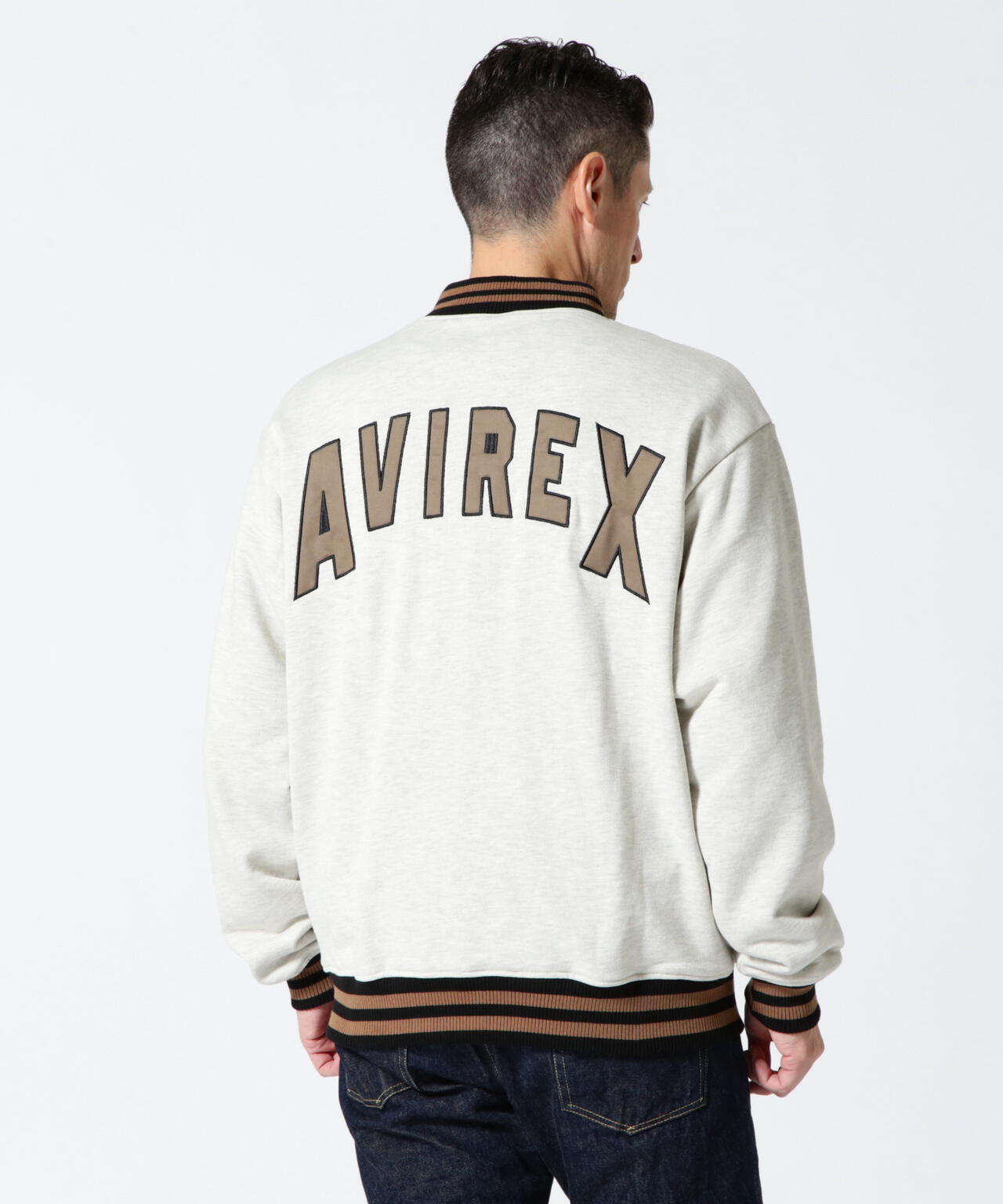 【＆DEPOT限定】SWEAT STADIUM JACKET 'AVIREX NYC' / 棉質體育場夾克 'AVIREX NYC' / スウェット スタジアム ジャケット